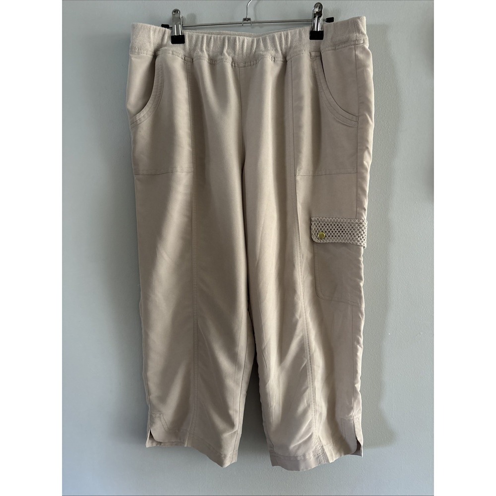 Zenergy By Chicos Beige‎ Crop Pull On Pants 1